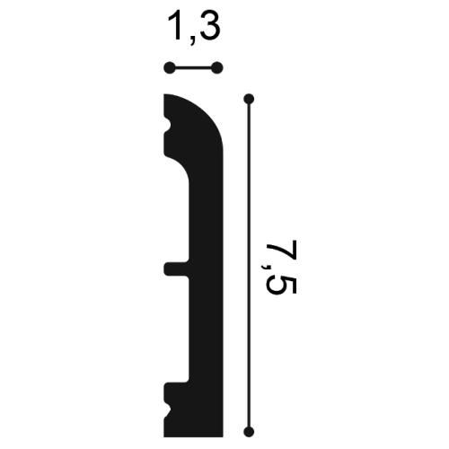Listwa uniwersalna gładka elastyczna SX183F 200cm