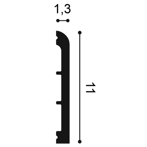 Listwa uniwersalna gładka elastyczna SX184F 200cm
