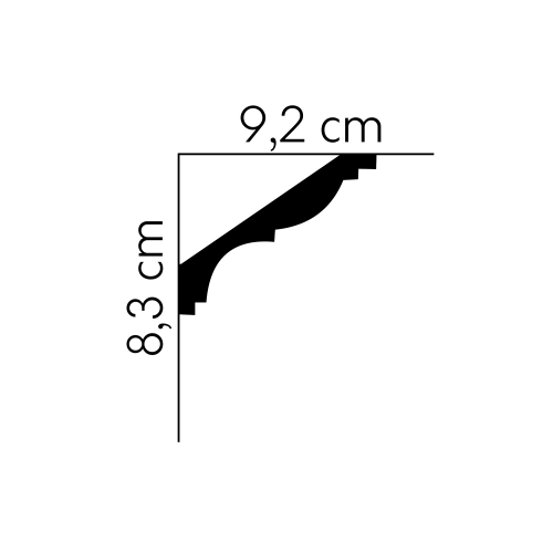 Listwa sufitowa gładka MDB117 200cm